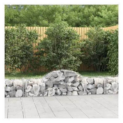 10 db íves horganyzott vas gabion kosár 200x50x40/60 cm