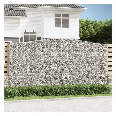 Íves horganyzott vas gabion kosár 400x50x200/220 cm