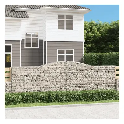 4 db íves horganyzott vas gabion kosár 400x30x120/140 cm