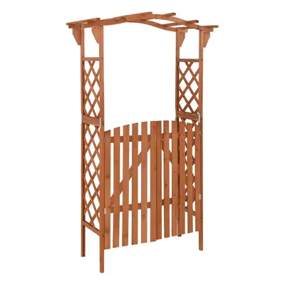 Tömör fenyőfa pergola kapuval 116 x 40 x 204 cm