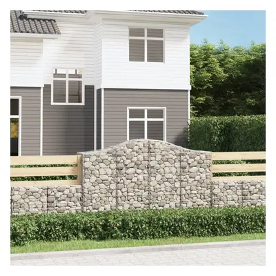 5 db íves horganyzott vas gabion kosár 200x50x120/140 cm