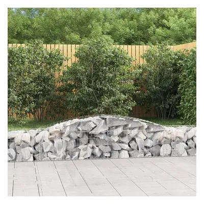 2 db íves horganyzott vas gabion kosár 400x50x40/60 cm