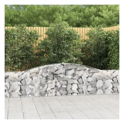 5 db íves horganyzott vas gabion kosár 400x30x60/80 cm