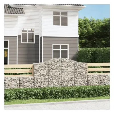 5 db íves horganyzott vas gabion kosár 200x30x120/140 cm