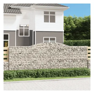 5 db íves horganyzott vas gabion kosár 400x30x140/160 cm