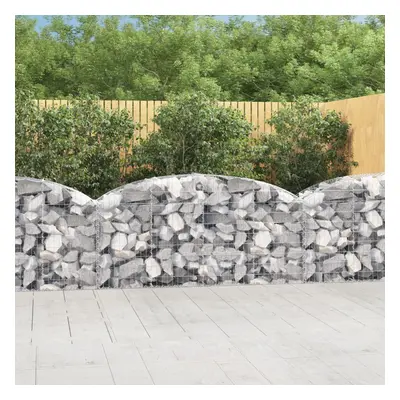 Íves horganyzott vas gabion kosár 200x50x80/100 cm