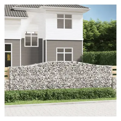 8 db íves horganyzott vas gabion kosár 400x50x120/140 cm