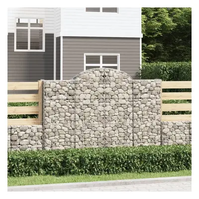 2 db íves horganyzott vas gabion kosár 200x30x140/160 cm