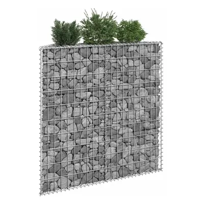 Trapéz alakú horganyzott acél gabion magaságyás 100x20x100 cm