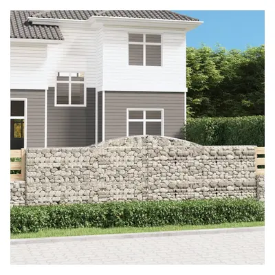 3 db íves horganyzott vas gabion kosár 400x30x120/140 cm