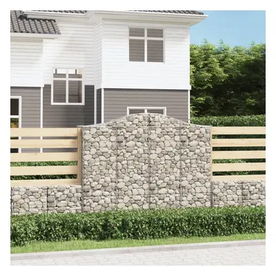 6 db íves horganyzott vas gabion kosár 200x50x160/180 cm