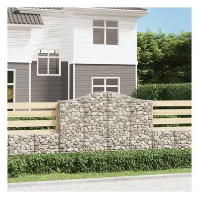 Íves horganyzott vas gabion kosár 200x30x140/160 cm