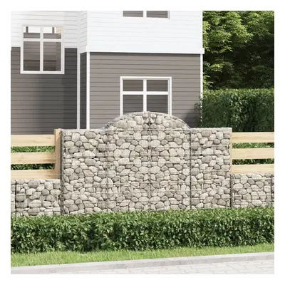 2 db íves horganyzott vas gabion kosár 200x30x120/140 cm