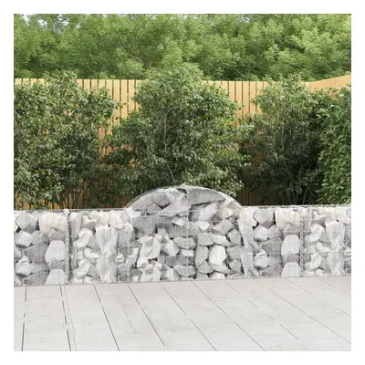 10 db íves horganyzott vas gabion kosár 200x30x60/80 cm