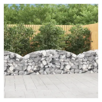 Íves horganyzott vas gabion kosár 200x30x60/80 cm