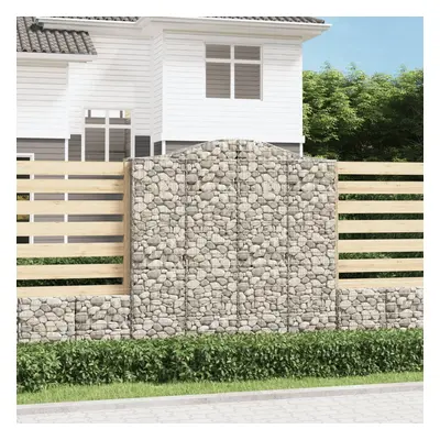 2 db íves horganyzott vas gabion kosár 200x50x200/220 cm