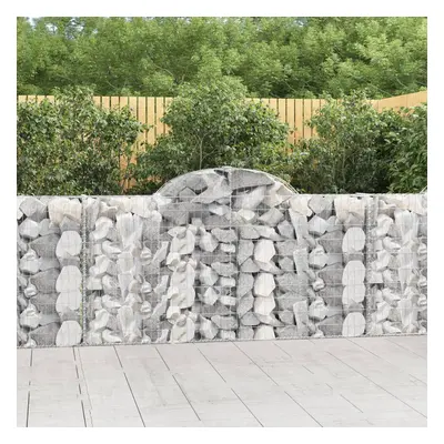 12 db íves horganyzott vas gabion kosár 200x30x100/120 cm