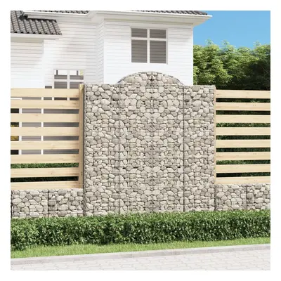 Íves horganyzott vas gabion kosár 200x30x220/240 cm