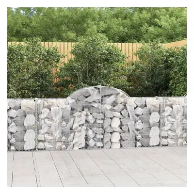 2 db íves horganyzott vas gabion kosár 200x30x80/100 cm