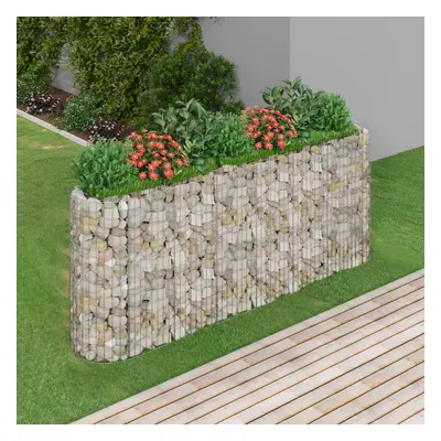 Horganyzott vas gabion magaságyás 260x50x100 cm