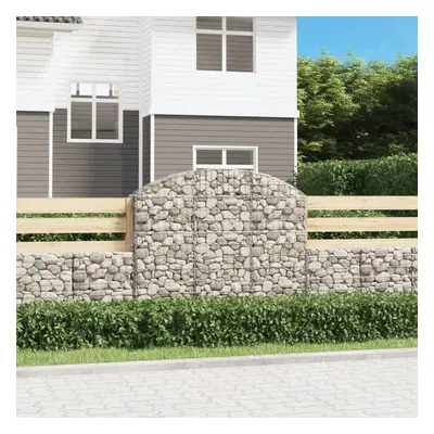 Íves horganyzott vas gabion kosár 150x30x120/140 cm