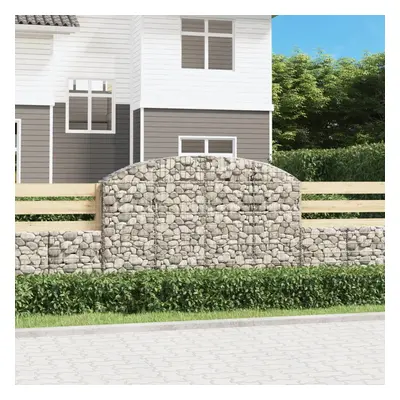 Íves horganyzott vas gabion kosár 200x30x120/140 cm