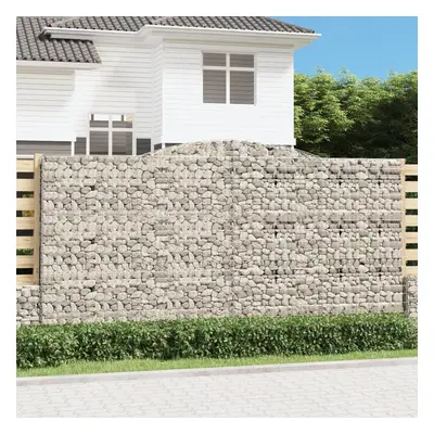 2 db íves horganyzott vas gabion kosár 400x30x200/220 cm