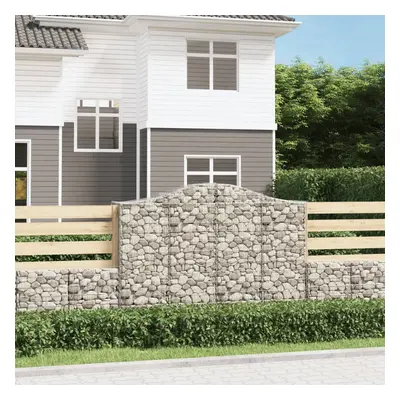 Íves horganyzott vas gabion kosár 200x50x140/160 cm