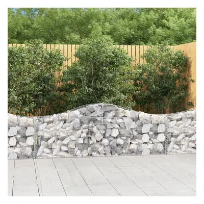 5 db íves horganyzott vas gabion kosár 200x30x60/80 cm