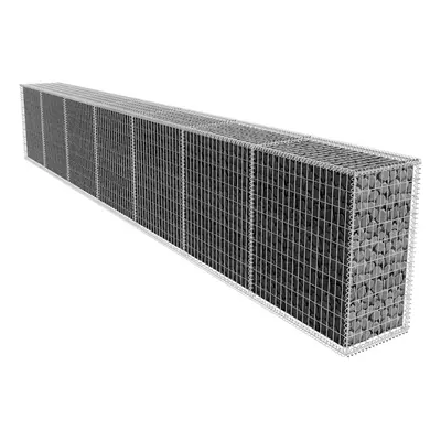 Horganyzott acél gabion fal fedéllel 600 x 50 x 100 cm