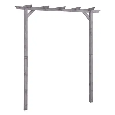 Szürke impregnált fenyőfa kerti pergola 200 x 40 x 205 cm