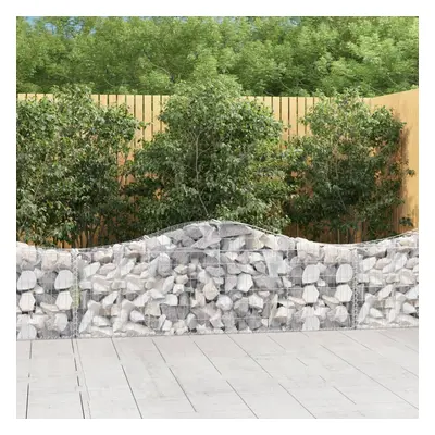 2 db íves horganyzott vas gabion kosár 200x30x60/80 cm