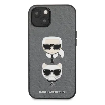 Karl Lagerfeld - Karl & Choupette Heads - iPhone 13 Mini tok - szürke