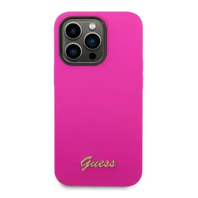 Guess metal logo - iPhone 14 Pro tok - fukszia