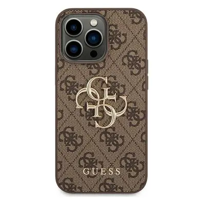 Guess 4G big metal logo - iPhone 14 Pro tok - barna