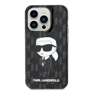 Karl Lagerfeld ikonik monogram - iPhone 15 Pro Max tok - fekete