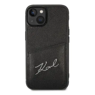 Karl Lagerfeld signature logo cardslot - Phone 14 tok - fekete