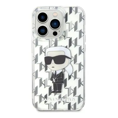 Karl Lagerfeld ikonik monogram - iPhone 15 Pro tok - átlátszó