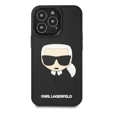 Karl Lagerfeld 3D Karl head - iPhone 14 Pro tok - fekete