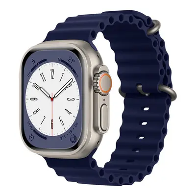 Techsuit (W038) - Apple Watch 42 mm/44 mm/45 mm/49 mm óraszíj - sötétkék