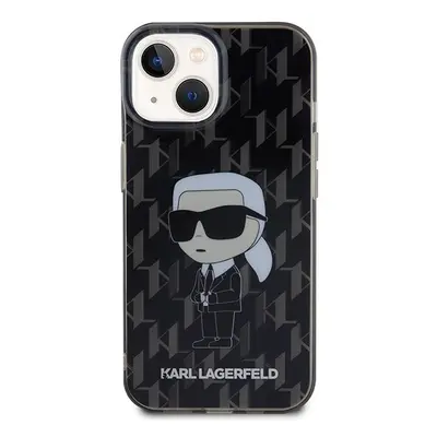 Karl Lagerfeld ikonik monogram - iPhone 15 tok - fekete