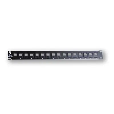 PP -104 16 üres - fekete - 19 "patch panel 1U, 16 KJ