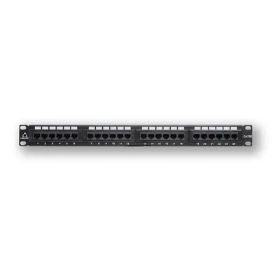 PP -112 24P / C5E - fekete - 19 "patch panel 1U, 24 C5E port