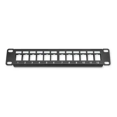 PP -109 12P üres - 10 "patch panel 1U, 12 pozíció, nincs felszerelve