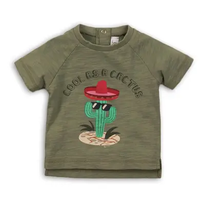 Fiúk Rövid ujjú póló, Minoti, Cactus 1, Khaki | 0-3m