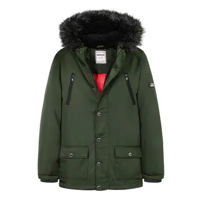 Fiú parka kabát, Minoti, 11COAT 21, khaki színű | 4/5év