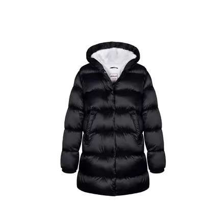 Lányok Puffa nylon kabát mikrofleece béléssel, Minoti, 12COAT 2, fekete | 4/5év