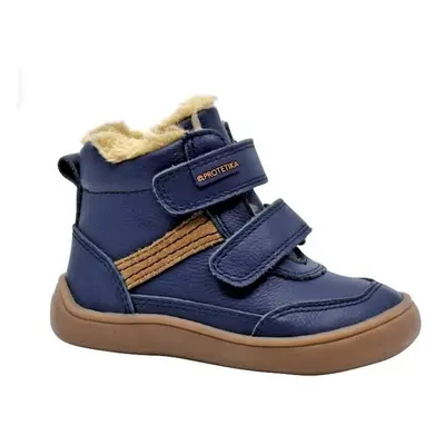 Fiú téli csizma Barefoot TARGO NAVY, Protézis, kék