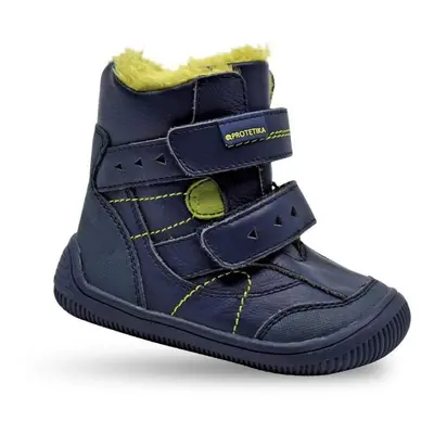 Fiú téli csizma Barefoot TOREN NAVY, Protetika, sötétkék