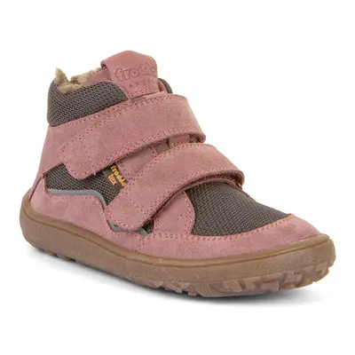 Lányok téli mezítlábas cipő TEX WOOL szürke rózsaszín, Froddo, G3110254-6W, pink